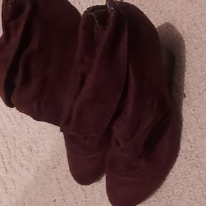 Dark brown ankle booties